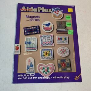 vintage book cross stitch patterns Magnets or Pins Aida Plus Alice Okon 4782